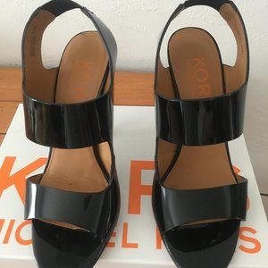 Michael Kors Black Patent Leather Heels, Size 9 1/2